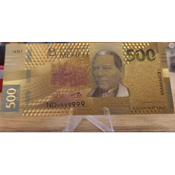 BILLETE DE 500 PESOS DE METAL BENITO JUAREZ